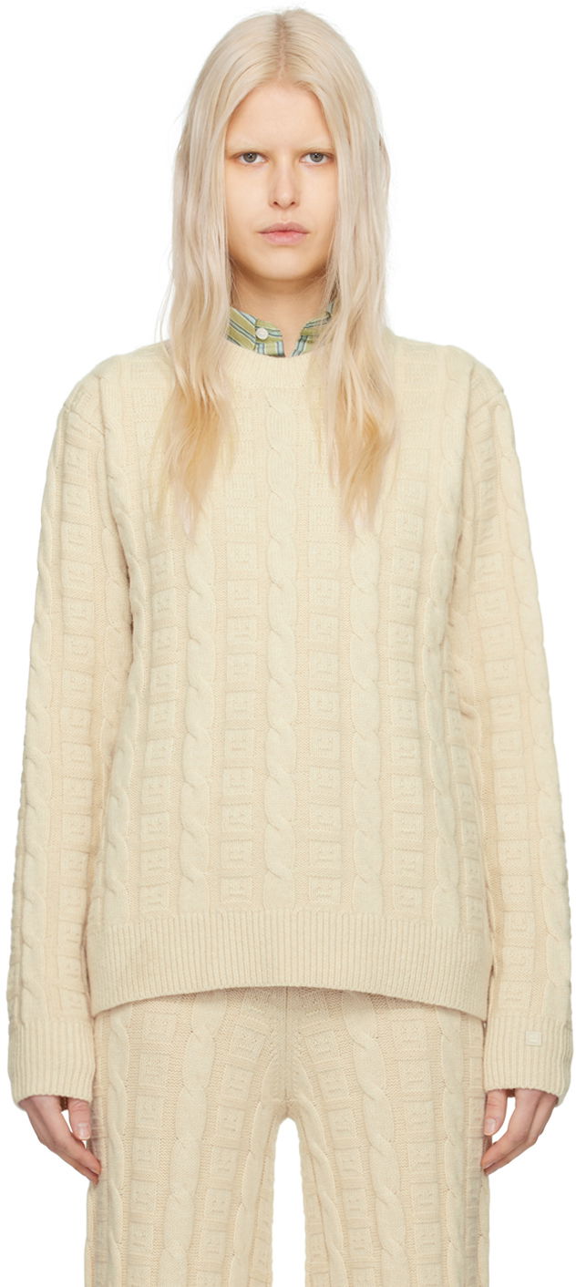 Sweater Acne Studios Cable Knit Sweater Beige | C60083-, 0