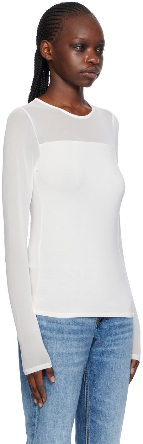 T-shirt rag & bone Luca Long Sleeve T-Shirt Hvid | WAC23HT006FG06, 1