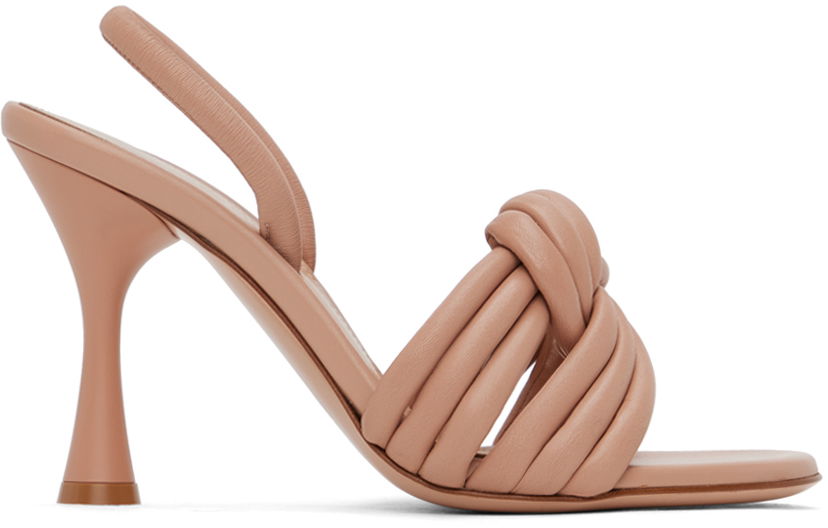 Sneakers og sko Gianvito Rossi Ottavia Knotted Heeled Sandals Lyserød | G32458.95LAC.NAP