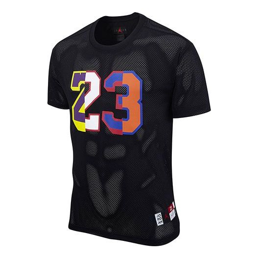 Jersey Jordan Jordan DNA Colorblock Mesh T-Shirt Sort | DJ6387-010
