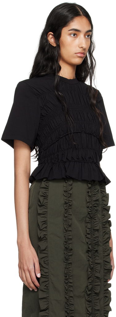 T-shirt Cecilie Bahnsen Smocked T-Shirt Sort | 2.24RTW11003 OASIS TOP, 1