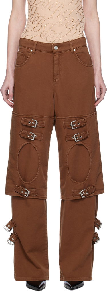 Cargo bukser Blumarine Blumarine Boyfriend Cutout Buckle Jeans Brun | A344J046A, 0