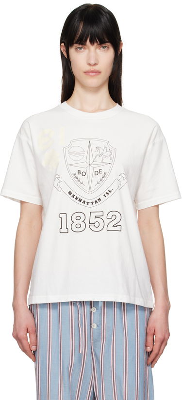 T-shirt Bode Bode Crest Reversible T-Shirt Hvid | MRS25CS059, 0