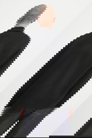 Jakke Drôle de Monsieur Drôle de Monsieur La Surchemise Laine Shirt Jacket Sort | H.JT254.WO031, 2