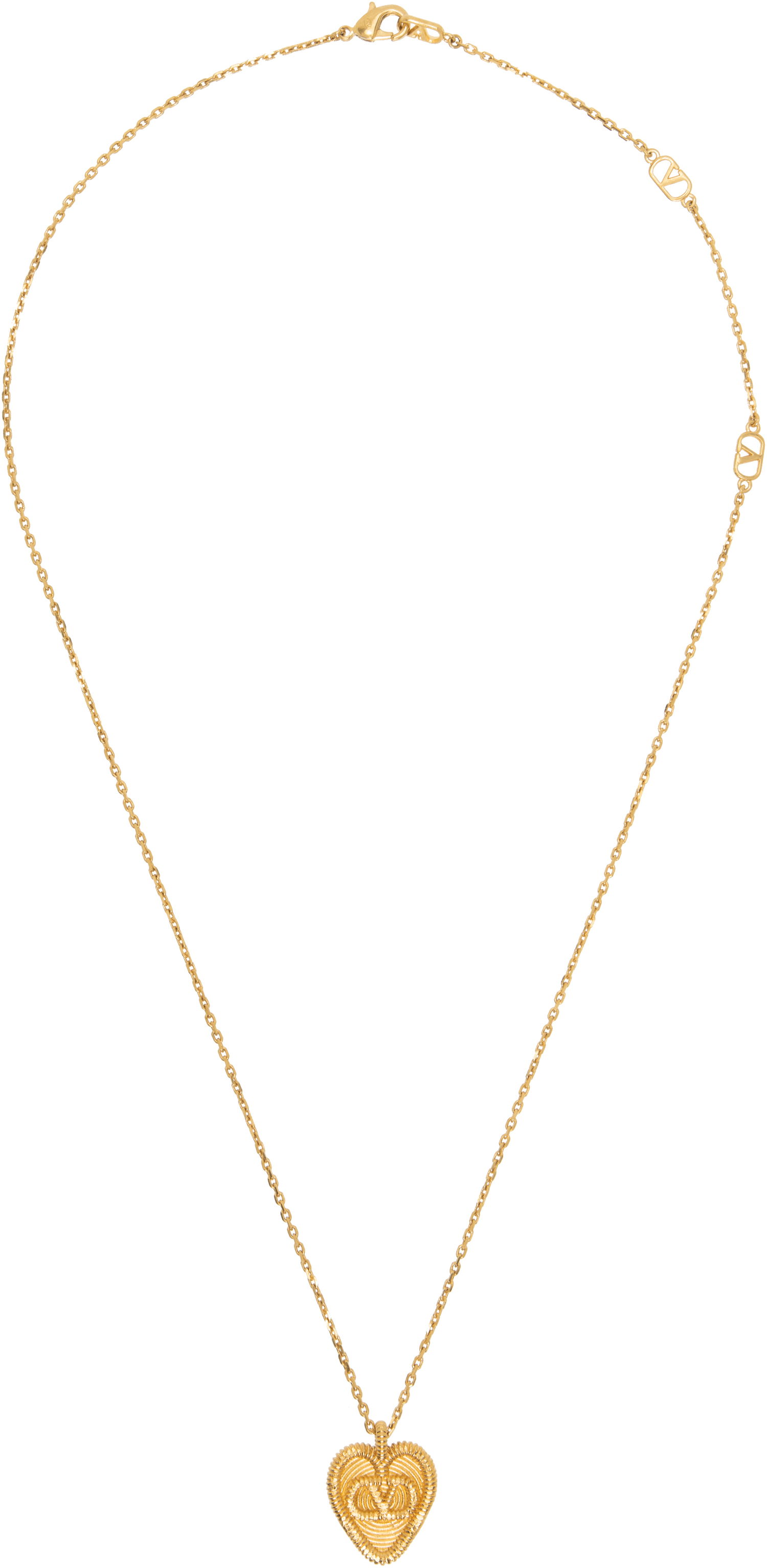 Halskæde Valentino Valentino Garavani Fil Perdu Gold-Tone Heart Pendant Necklace Gul | 6W0J0Z56MET, 0