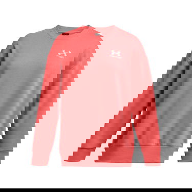 Sweatshirt Under Armour UA Essential Fleece Oversized Crew Rød | 1379475-690, 2
