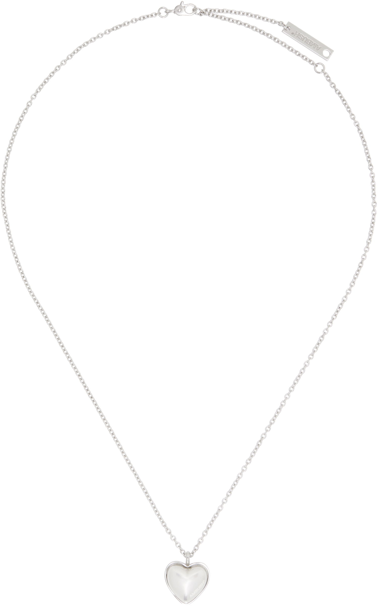 Halskæde Ambush AMBUSH Pearl Heart Charm Necklace Metalisk | 12115241, 0