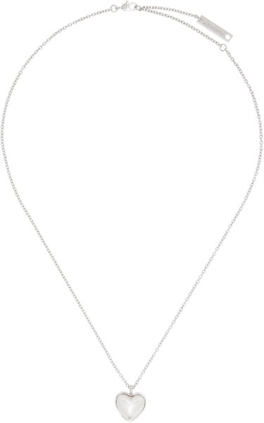Halskæde Ambush AMBUSH Pearl Heart Charm Necklace Metalisk | 12115241, 0