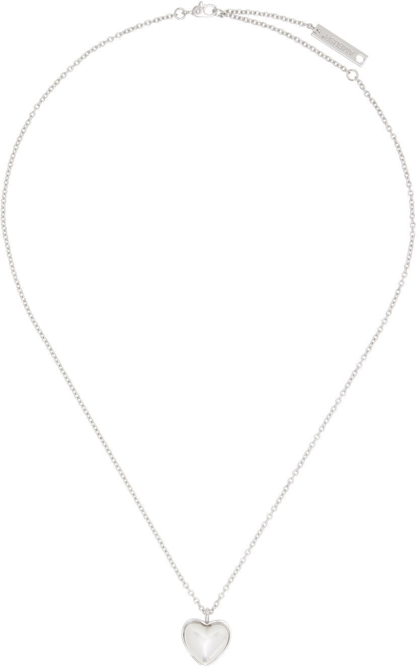 Halskæde Ambush AMBUSH Pearl Heart Charm Necklace Metalisk | 12115241