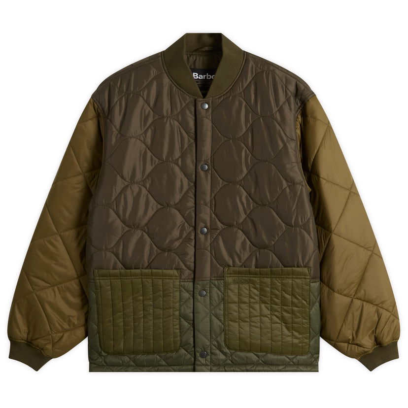 Bomberjakke Barbour Men's Heritage + Cording Quilted Jacket, Size Large Grøn | MQU1855GN72