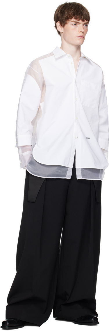 Skjorte Jean Paul Gaultier Jean Paul Gaultier 'The Petit Grand' Double Layered Shirt Hvid | 25/03-U-ST035-C075-01, 3