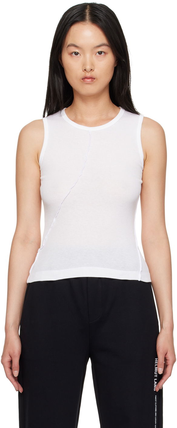 Tanktop Helmut Lang Helmut Lang Twisted Tank Top Hvid | N05HW509