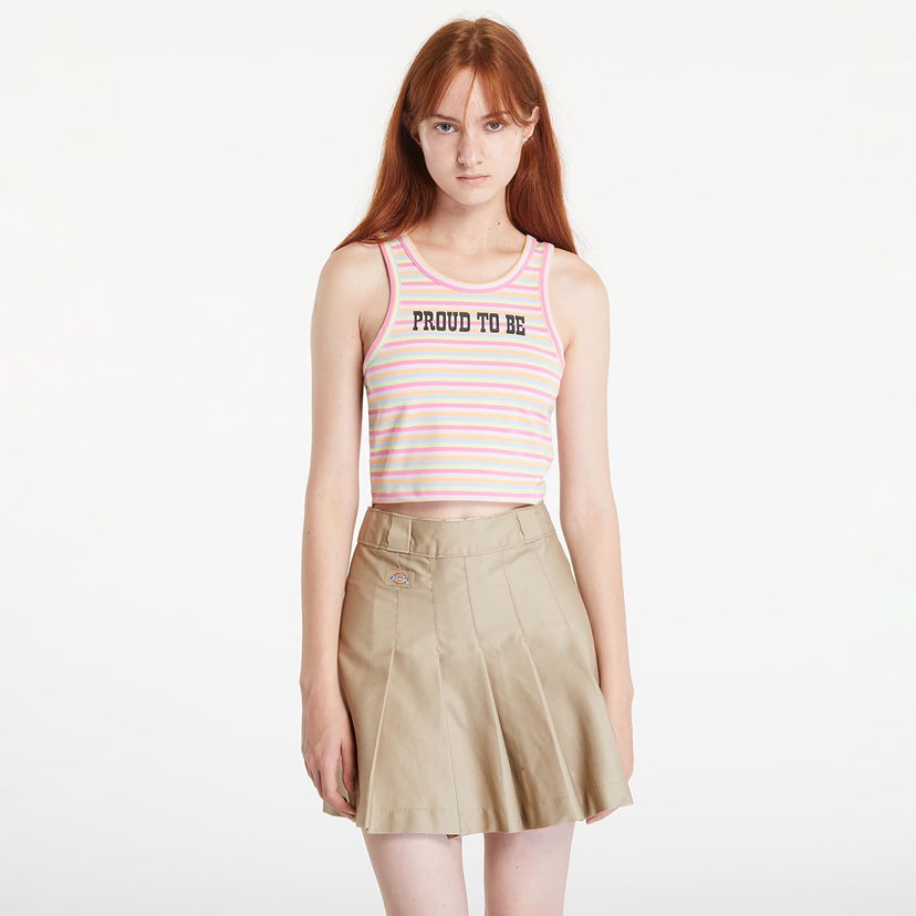 Tanktop Converse Top Proud To Be Cropped Tank Top Multicolor Lyserød | 10027207-A01