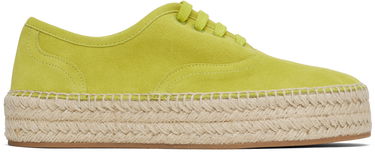 Øreringe JW Anderson JW Anderson Suede Lace-Front Platform Espadrilles Grøn | SE0032-LA0240, 0