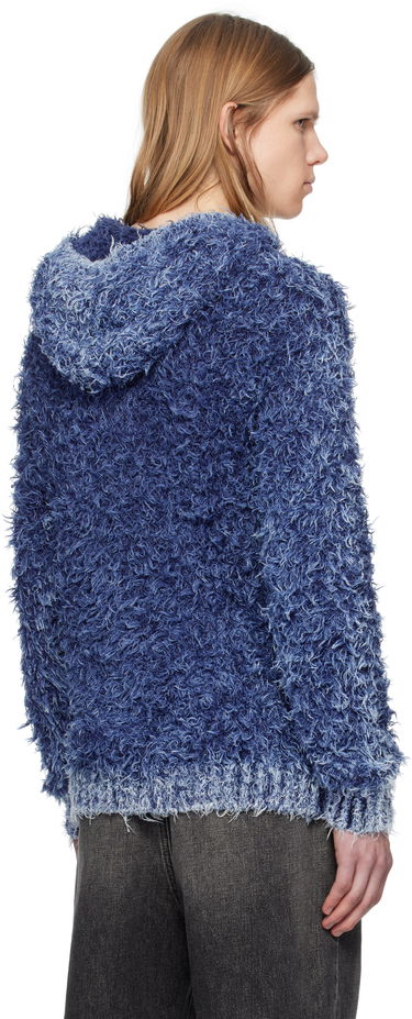 Sweater Diesel K-Dave Fuzzy Hoodie Blå | A16568-0KNAE-8ATS, 2