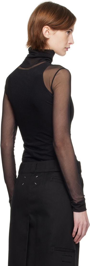 Sweater Maison Margiela Maison Margiela High-Neck Long Sleeve Bodysuit Sort | S51NA0105 M20088, 2