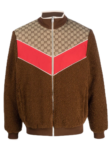 Jakke Gucci GG Monogram-Pattern Zip-Up Jacket Brun | 716794 XJEUS 2396