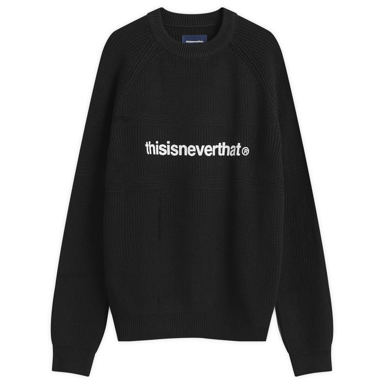 Sweater thisisneverthat T-Logo Knit Jumper Sort | TN253KKNPK01-BLK, 0