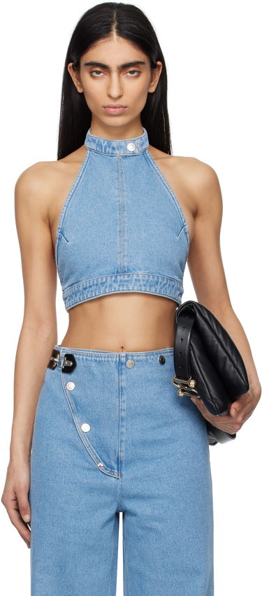 Crop top Nanushka Nanushka Arina Denim Halter Top Blå | NW25RSTP09053, 0