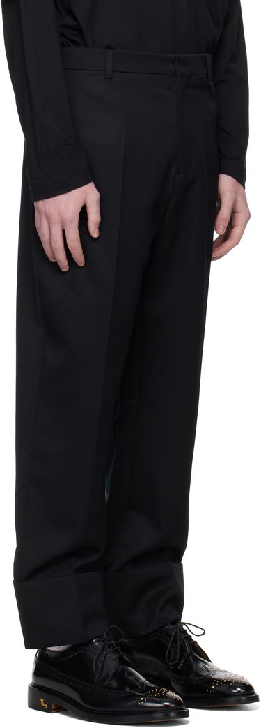 Bukser Simone Rocha Simone Rocha Cuffed Straight Leg Trousers Sort | 4175 1217, 1