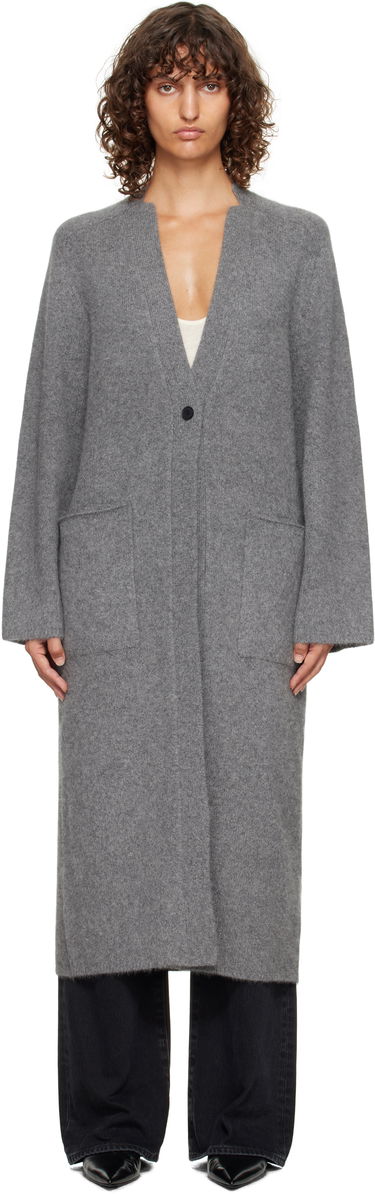 Sweater Loulou de Saison Loulou de Saison Smet Yak Blend Maxi Cardigan Grå | SMET, 0