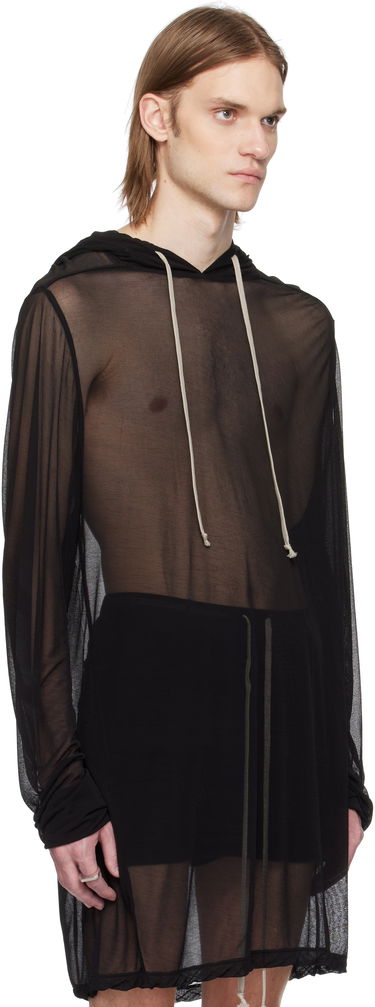 Sweater Rick Owens Rick Owens Hollywood Viscose Crepe Jersey Hoodie Grå | RR01E5285 JCR, 4