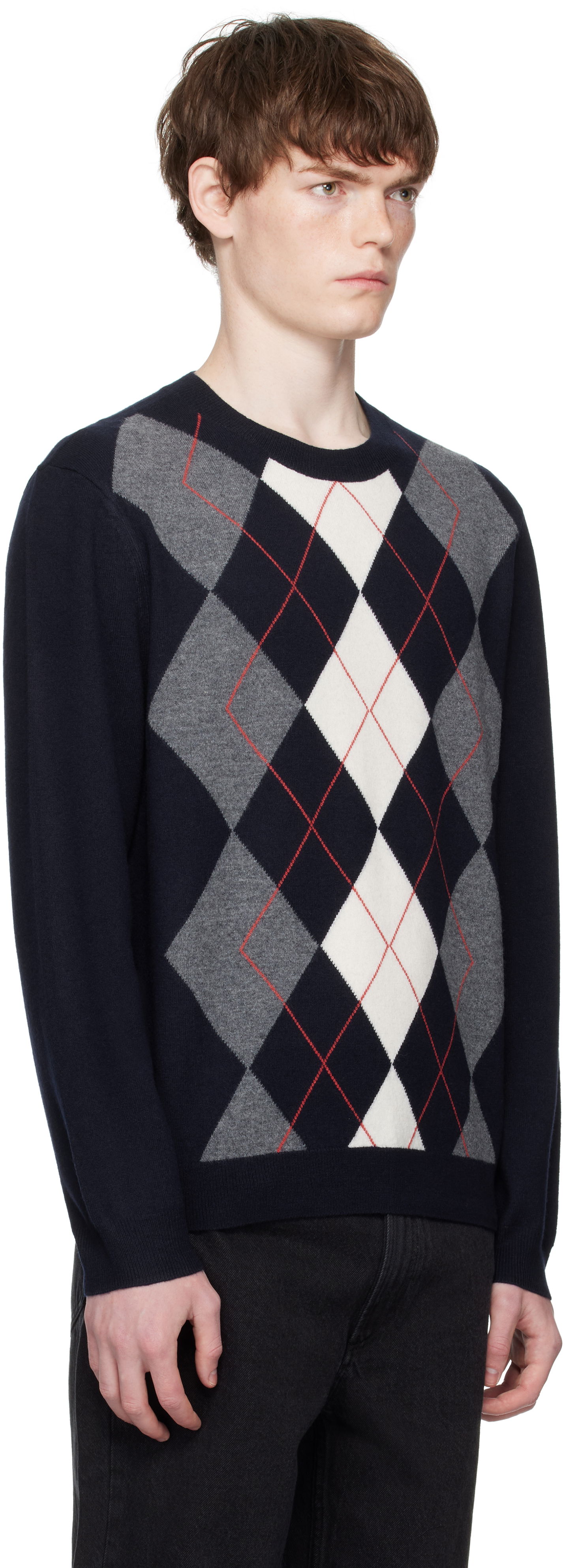 Sweater A.P.C. A.P.C. Evan Argyle Sweater Mørkeblå | WVBDR-H23419, 1