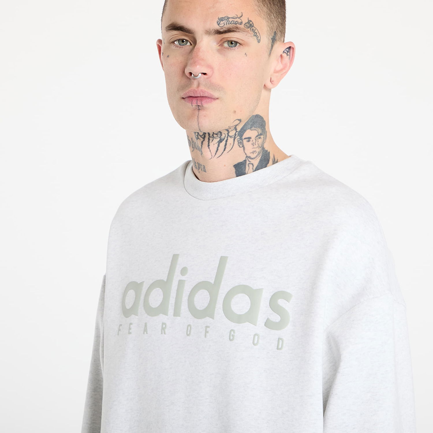 Sweatshirt adidas Originals adidas x Fear Of God Athletics Heather Fleece Crewneck Grå | JZ7368, 1