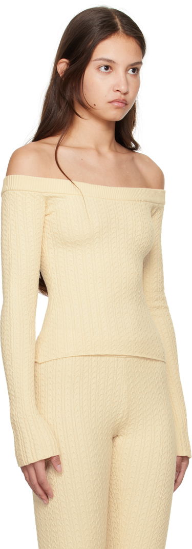 Sweater GUIZIO Guizio Mia Off-the-Shoulder Knit Top Sort | H24107S047, 4