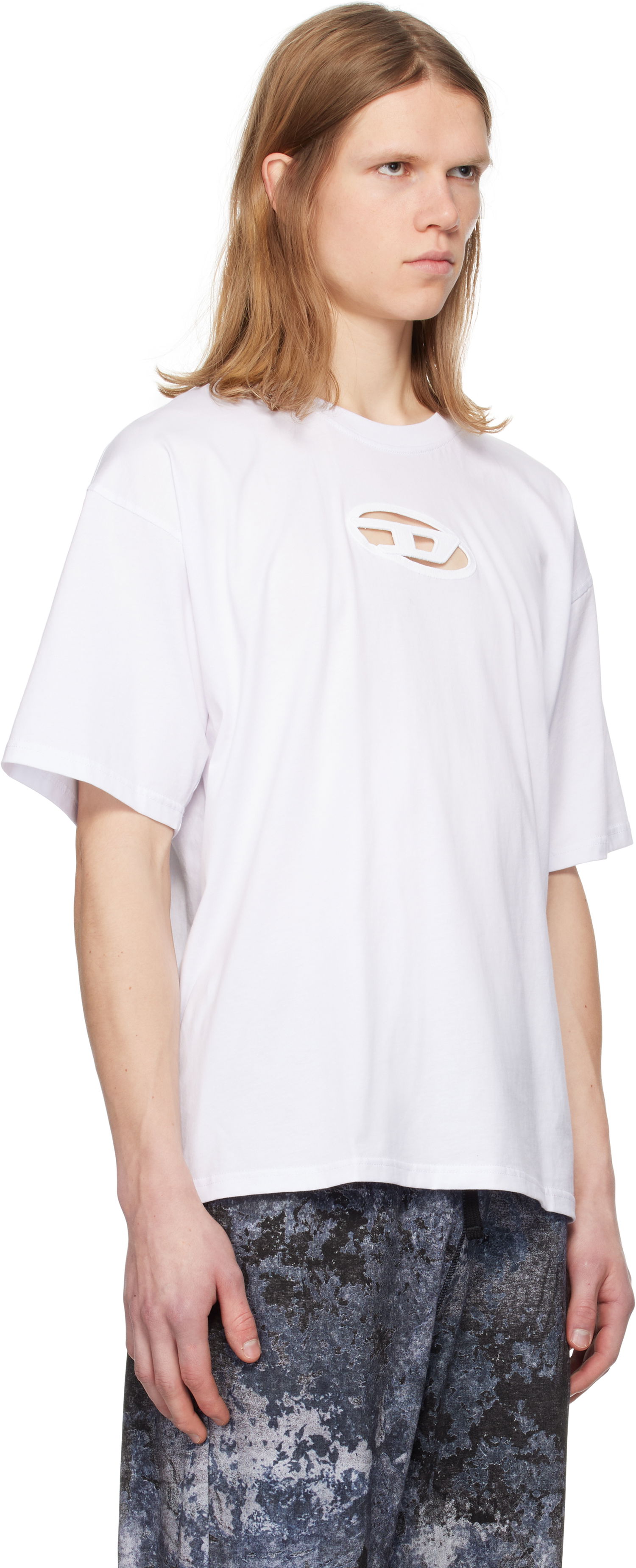 T-shirt Diesel Cutout Logo T-Shirt Hvid | A15180-0NIAX-100, 1