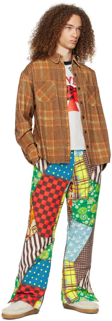 Skjorte ERL ERL Plaid Shirt Brun | ERL07B010, 3