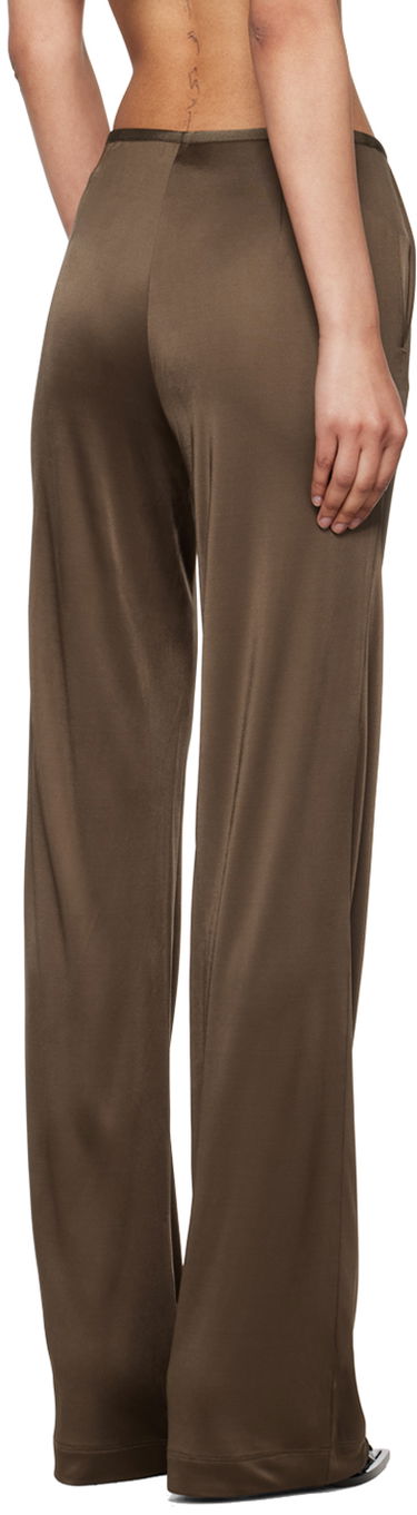 Bukser Helmut Lang Helmut Lang Car Satin Trousers Brun | O02HW205, 2