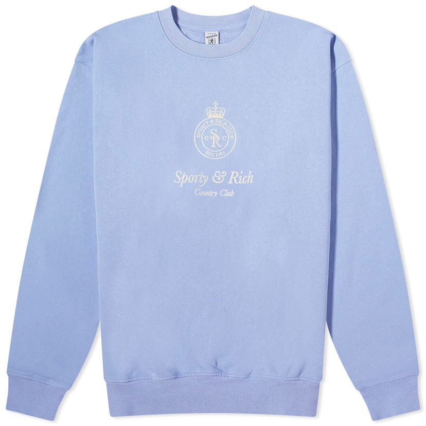 Sweater Sporty & Rich Crown Embroidered Crew Sweat Lilla | CRAW2343NI