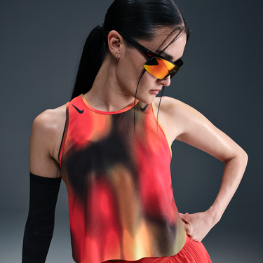 Tanktop Nike Dri-FIT ADV AeroSwift Printed Running Crop Top Rød | IB1094-736, 4