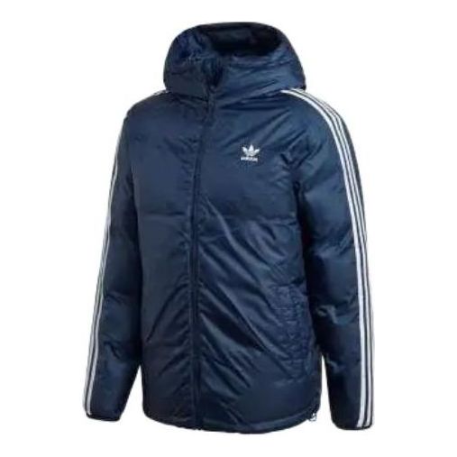 Puffer jakke adidas Originals adidas Originals Hooded Padded Jacket Mørkeblå | ED5840