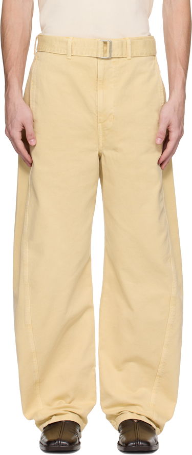 Bukser LEMAIRE Lemaire Twisted Belted Trousers Gul | PA326 LD1045, 0