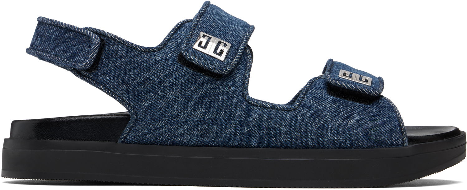 Tilbehør Givenchy Givenchy 4G Strap Sandals Blå | BE3087E2BP401, 0