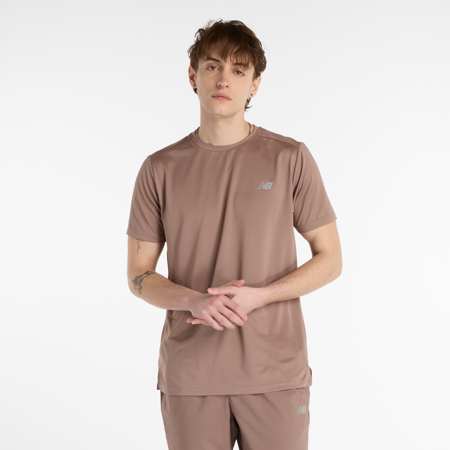T-shirt New Balance Men's New Balance MT41222EAS T-Shirt Brun | NBMT41222EAS, 0