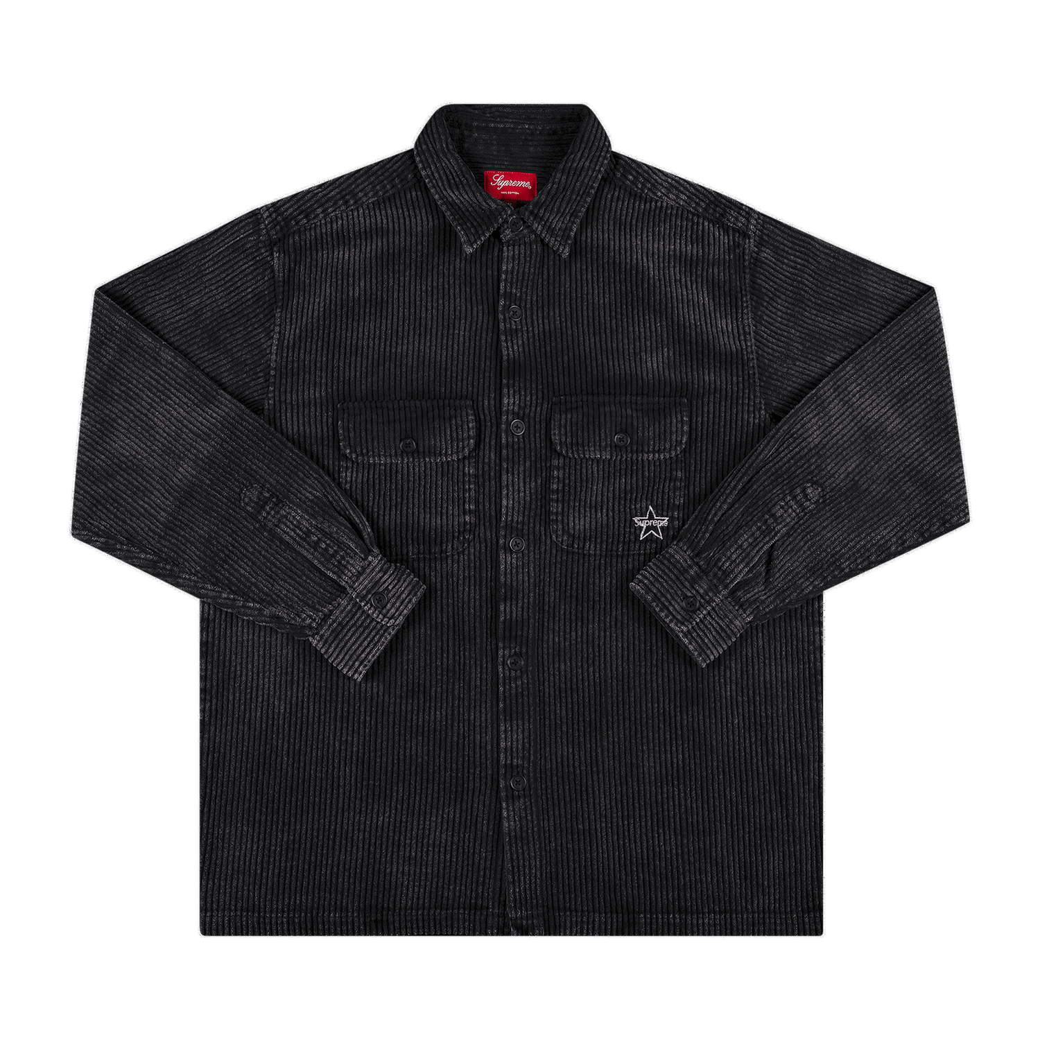 Skjorte Supreme Corduroy Shirt Sort | SS22S33 BLACK, 0