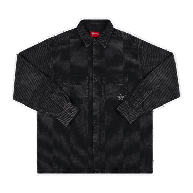 Skjorte Supreme Corduroy Shirt Sort | SS22S33 BLACK, 0