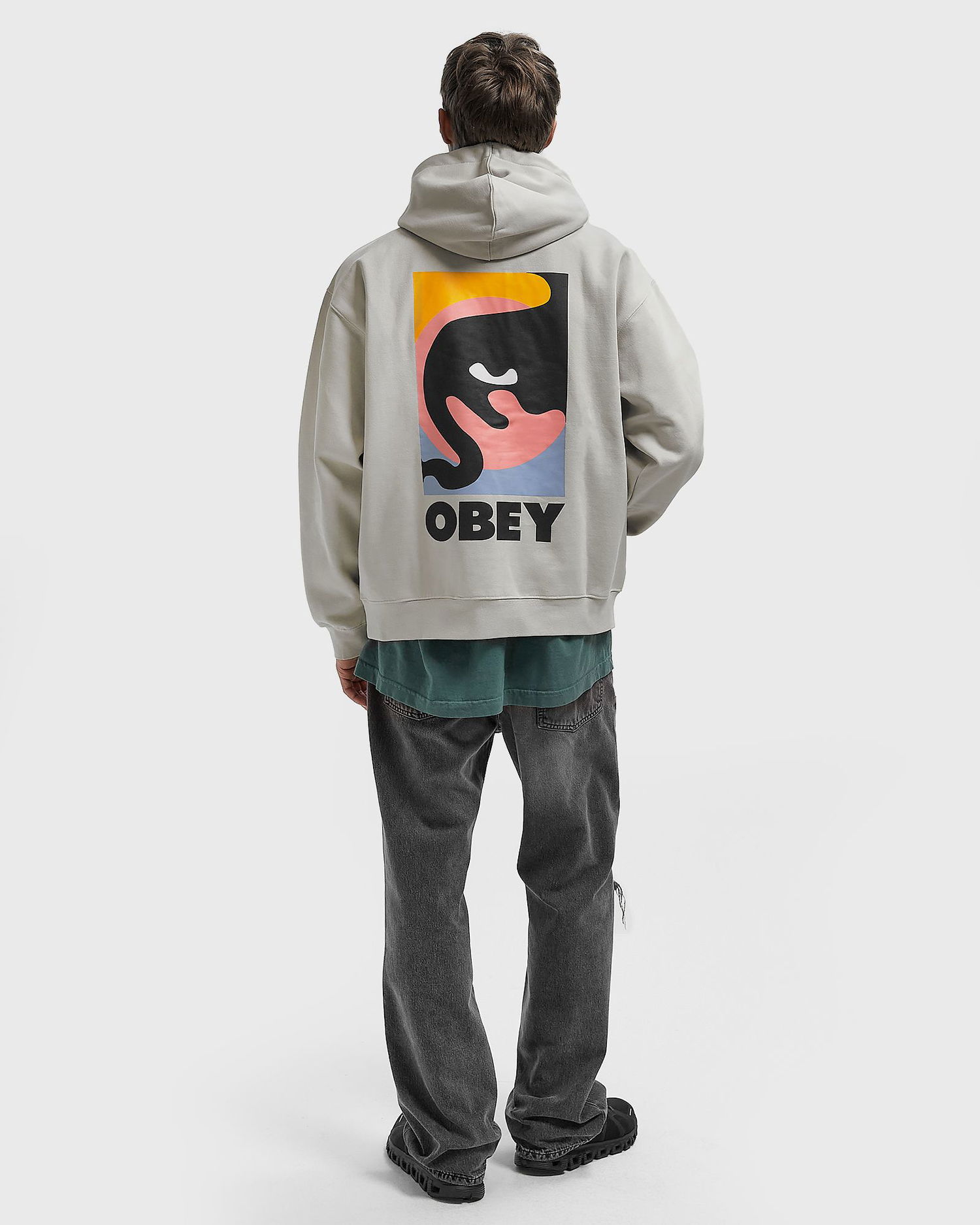 Sweatshirt OBEY Obey Icon Hoodie Beige | 112844193-MNS, 1
