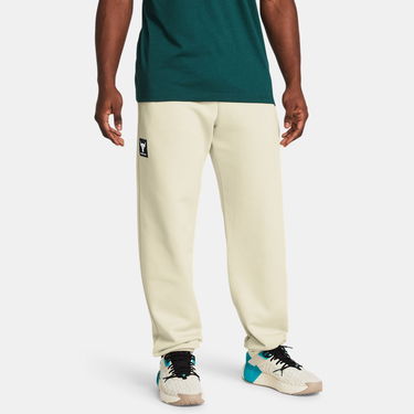 Bukser og jeans Under Armour Project Rock Heavyweight Terry Jogginghose für Herren Silt / Schwarz XXL Beige | 1380105-273, 0