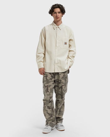Skjorte Carhartt WIP Long Sleeve Flint Corduroy Button-Up Shirt with Chest Pocket Beige | I035837-1NG.XX, 2