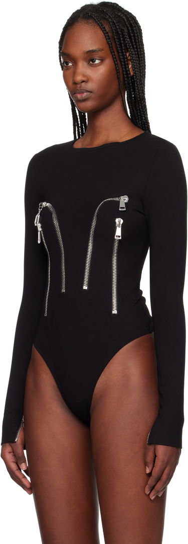 Krop Area AREA Long Sleeve Zipper Bodysuit Sort | RS25AWTP0064FA01, 3