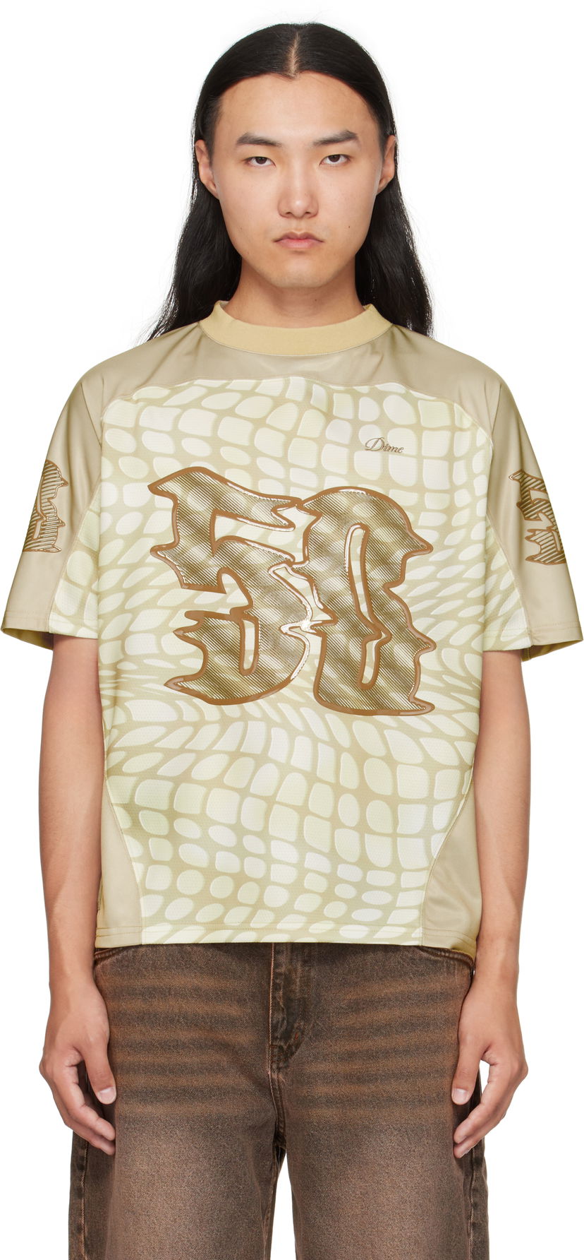 T-shirt Dime Dime N50 Jersey T-Shirt Beige | DIMEFA256TAU