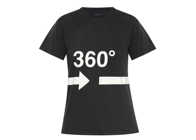 T-shirt Balenciaga 360 Degree Arrow Print T-Shirt Sort | 713879 TNVD5 1070