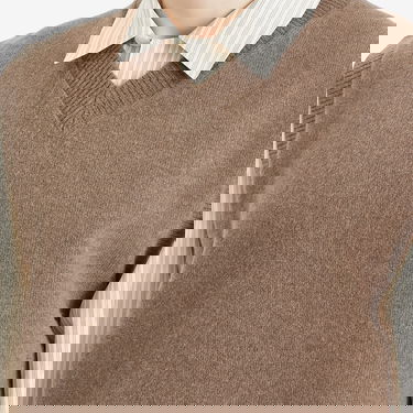 Sweater Róhe Rohe Boiled Wool Knitted Vest Brun | 314-23-402, 5