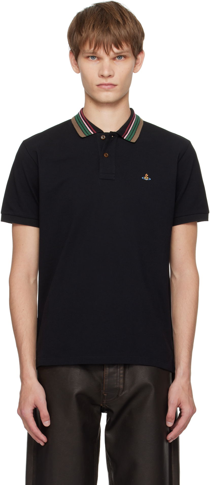 Polo skjorte Vivienne Westwood Vivienne Westwood Classic Polo Sort | 2H01000P-J0009-