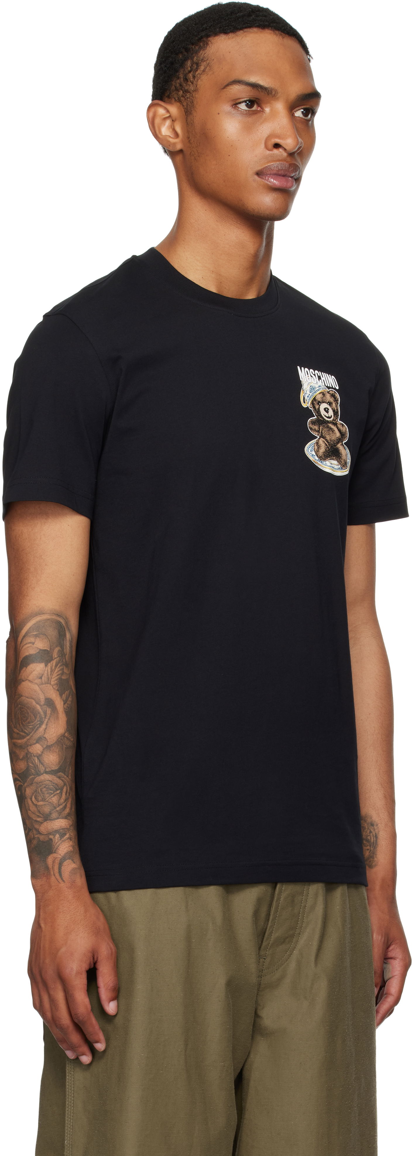 T-shirt Moschino Moschino Teddy Bear Graphic T-Shirt Sort | 252ZZ072152411555, 1