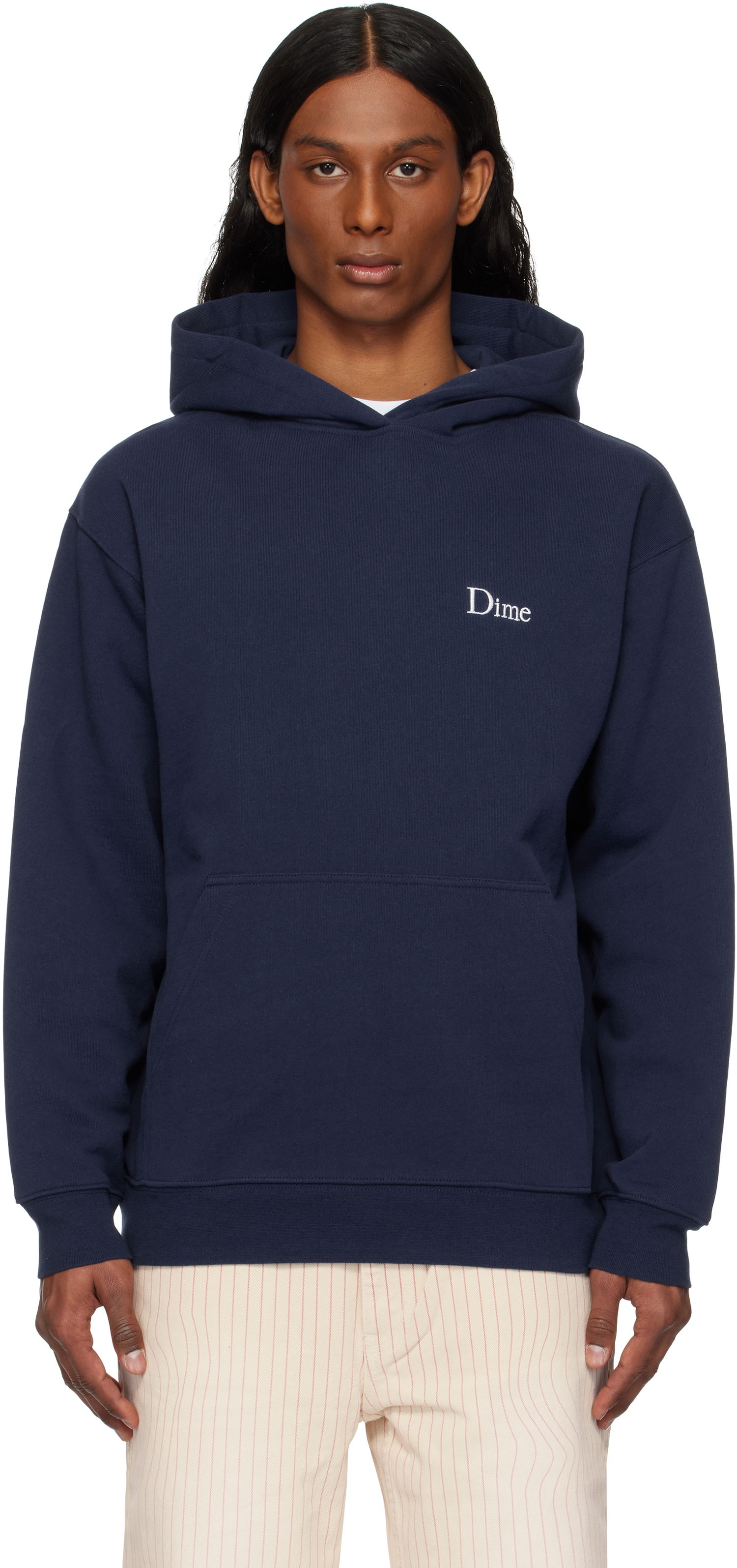 Sweatshirt Dime Classic Small Logo Hoodie Mørkeblå | DIME2SP2533NVY, 0
